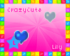 !L Animated Hearts Blue