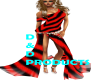 [SMS] RED-BLK STRIPGOWN