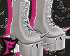 ♡ Spiked white boots