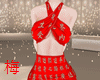 梅 chinese red dress