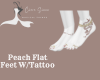 Peach Flat Feet W/Tattoo