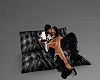 kiss pose leather pillow