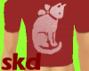(SKD) Red Kitty T