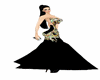 Black decorated gown