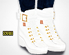 ! Buckle Booties White