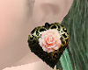 rose heart earrings
