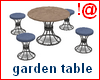 !@ Garden table /stools