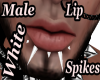 (M)White Lower Lip Spike