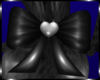Black Ribbon Heart Bow