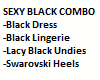 Sexy Black Dress Combo