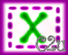 C2u Letter X Sticker