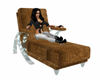 glass n leather lounger