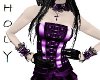 purple goth corset