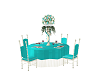 Teal & White Guest Table