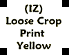 (IZ) Crop Print Yellow