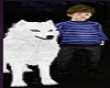 Boy with Wolf Dog