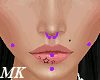 MK*Purple Face Percings