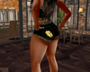 black n gold yum shorts
