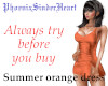 Summer orange dress