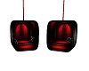 Black Red Hang Chairs