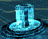 teal and black fountain