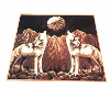 Howling wolves rug