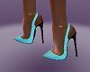 twist dress heels blue