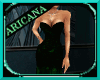 {AB} Emerald Satin Gown