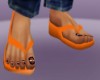 Orange Flip Flops/Harley