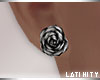 L* Black Rose Earrings