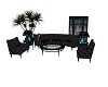 Black and Aqua lounge