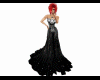 Black gown silver