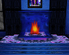 blue fire place