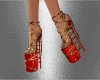Tacones rojos y dorado