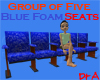 Five Blue Foam Seats