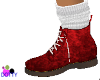 red velvet boots