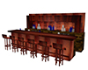 Wooden Bar with bottles