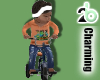 little black boy on bike