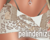 [P] Teddy leopard skirt