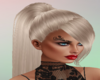 Blonde S styled hair