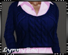*Lori Navy Pink Sweater