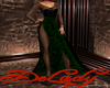 GreenLace SideSplit Gown