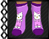 Purple Hello Kitty Socks
