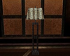 BROWN LEATHER LAMP/LEOPA