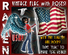 VINTAGE USA FLAG & POSES