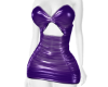 069 Satin purple Dress L