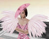 Pink Shoulder Feathers