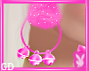 Pink Puff Bell Earrings