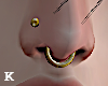 gold nose piercings