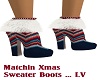 LV/Xmas Sweater Boots